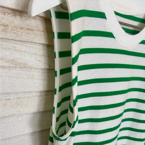 Everlane The Weekend Green and White Striped Tank Dress. Size Small - Picture 6 of 11